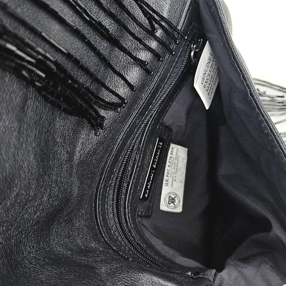 ARMANI EXCHANGE Genuine Leather Beaded Fringe Bag - Picture 8 of 10